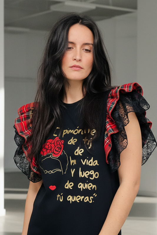 Camiseta Dos Volantes "Enamórate "