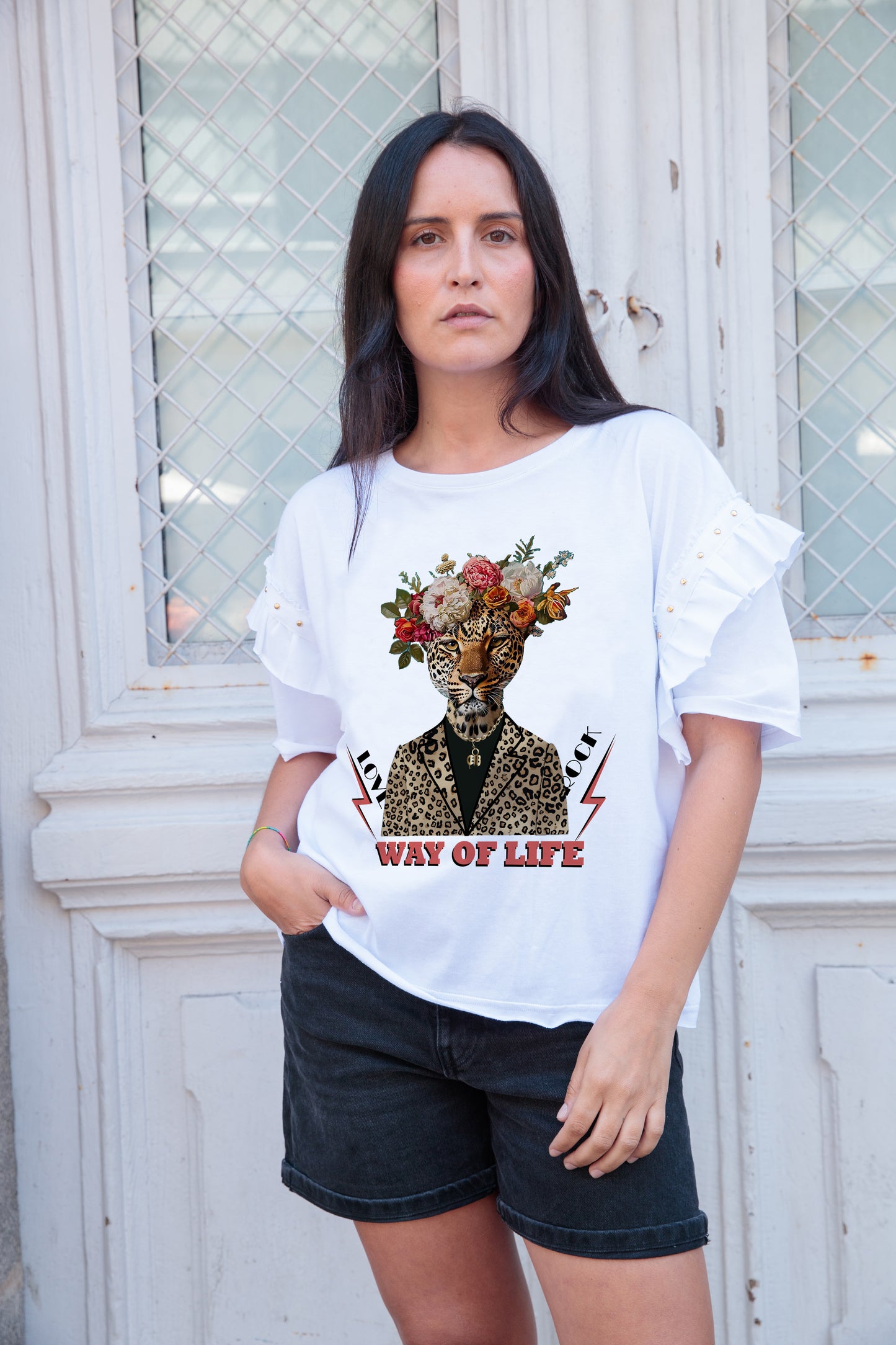 Camiseta Volante Tigre Flores