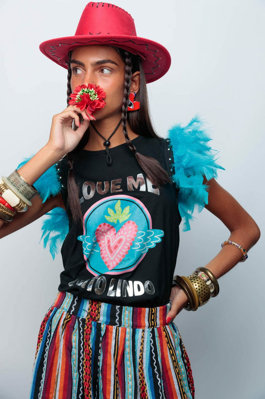 CAMI PLUMAS CIELITO LINDO