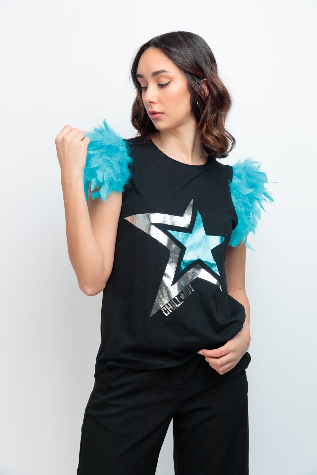 CAMI PLUMAS MEDIA ESTRELLA