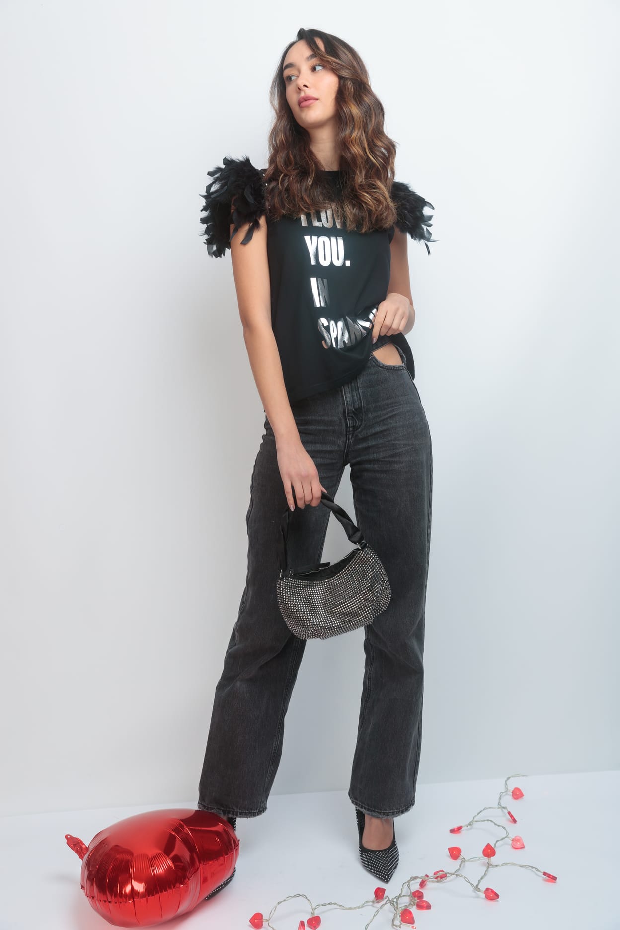 CAMI PLUMAS TACHAS SPANISH