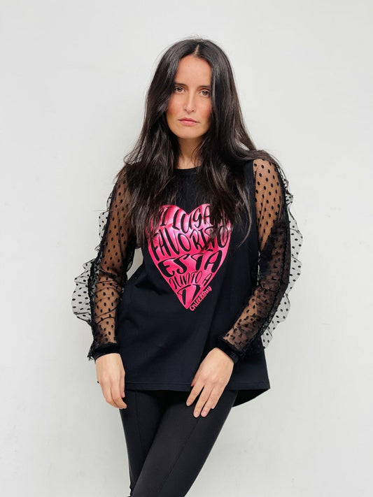 CAMI PLUMETI TERCIOPELO CORAZON FAVORITO