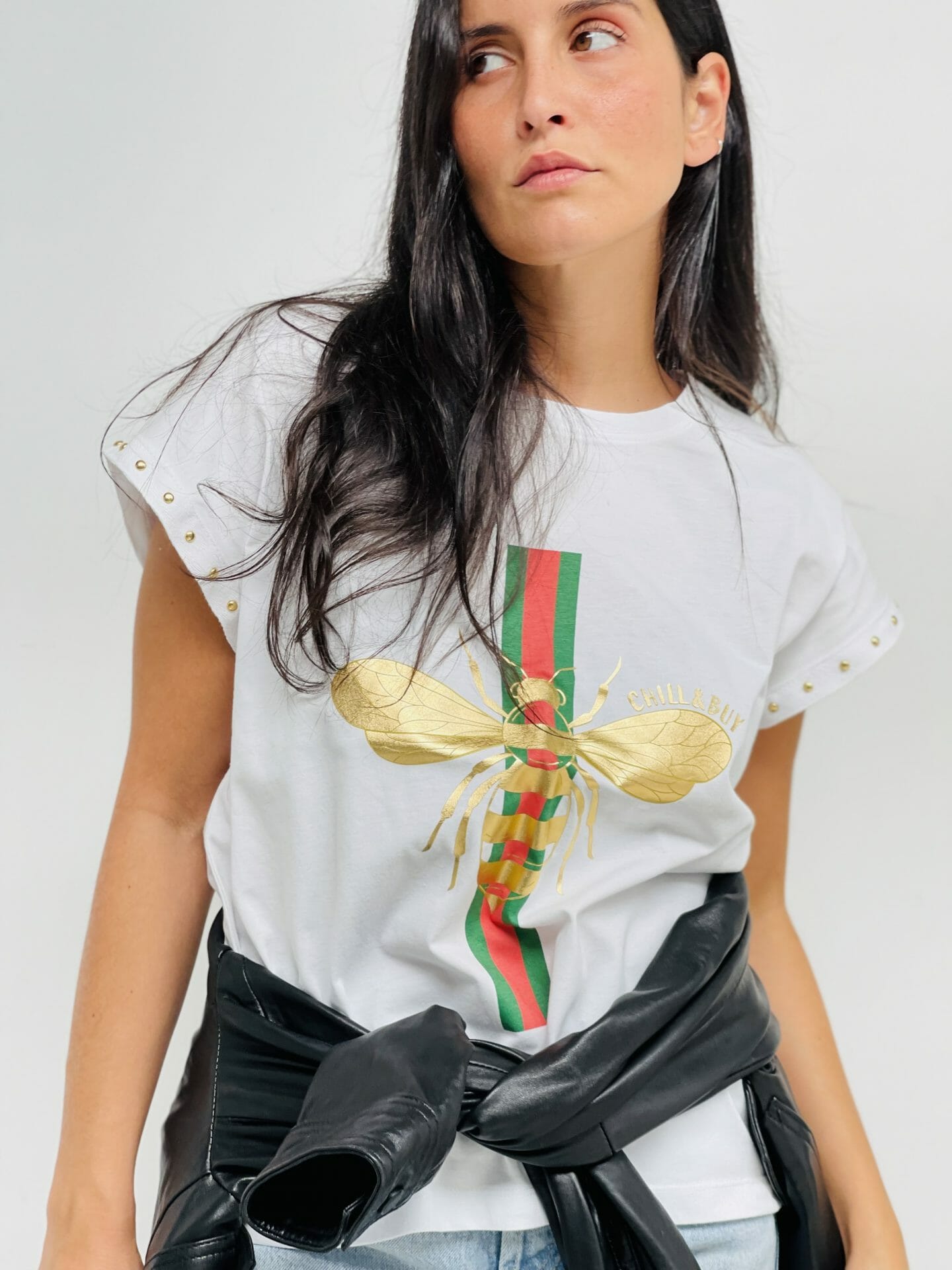 CAMI SPORT TACHUELAS ABEJA FRANJA