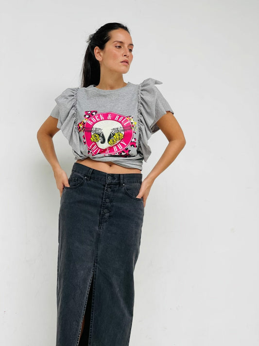 CAMI VOLANTE DOBLE PISTOLAS FUCSIA