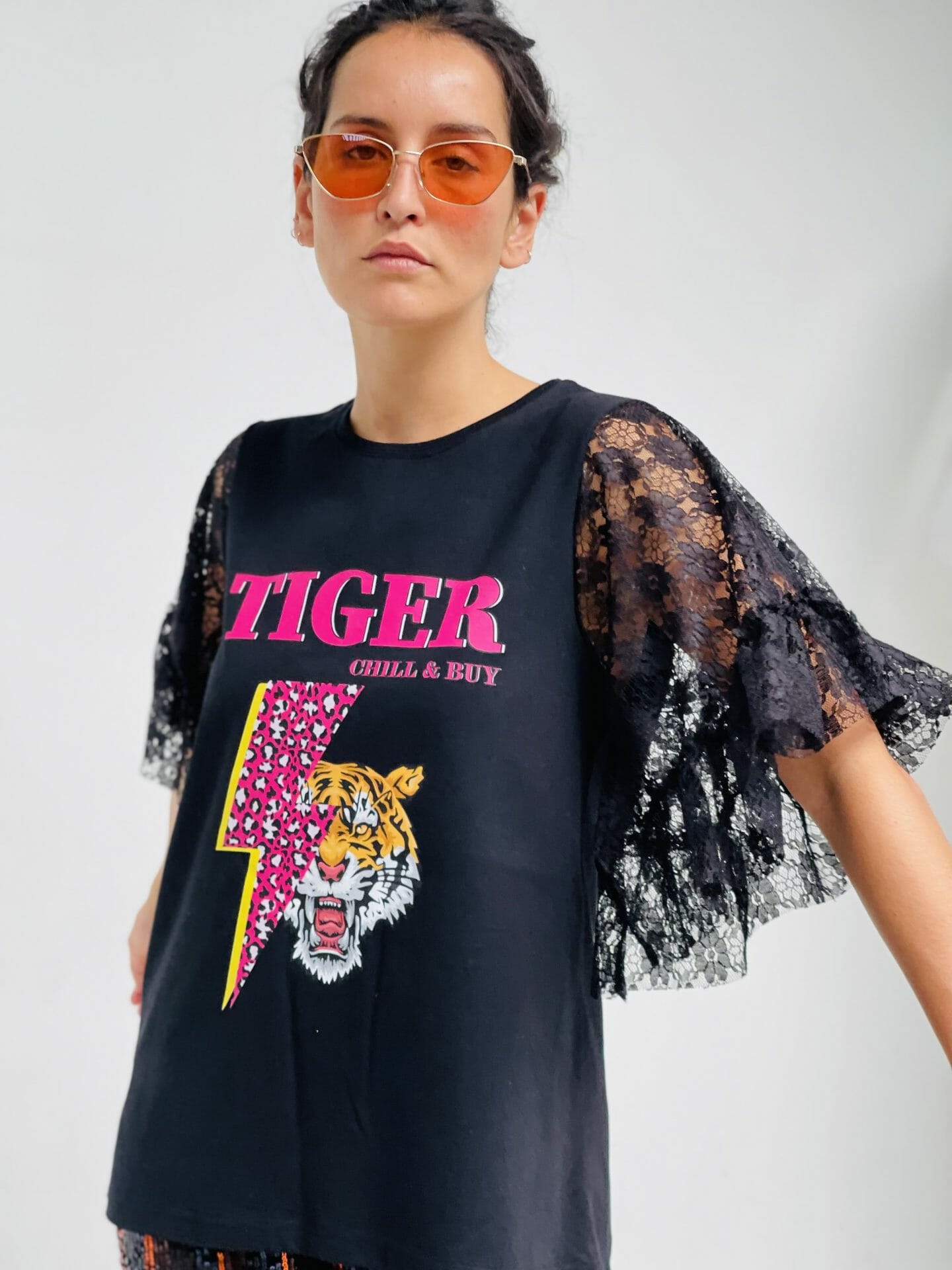 CAMI VOLANTE ENCAJE PLUS TIGER RAYO