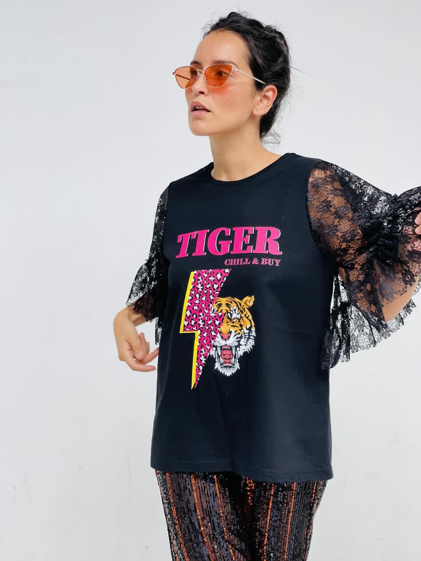 CAMI VOLANTE ENCAJE PLUS TIGER RAYO