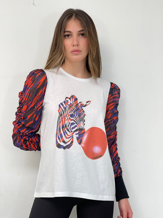 Camiseta Canela Zebra Chicle