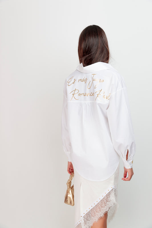 Chemise brodée Romance