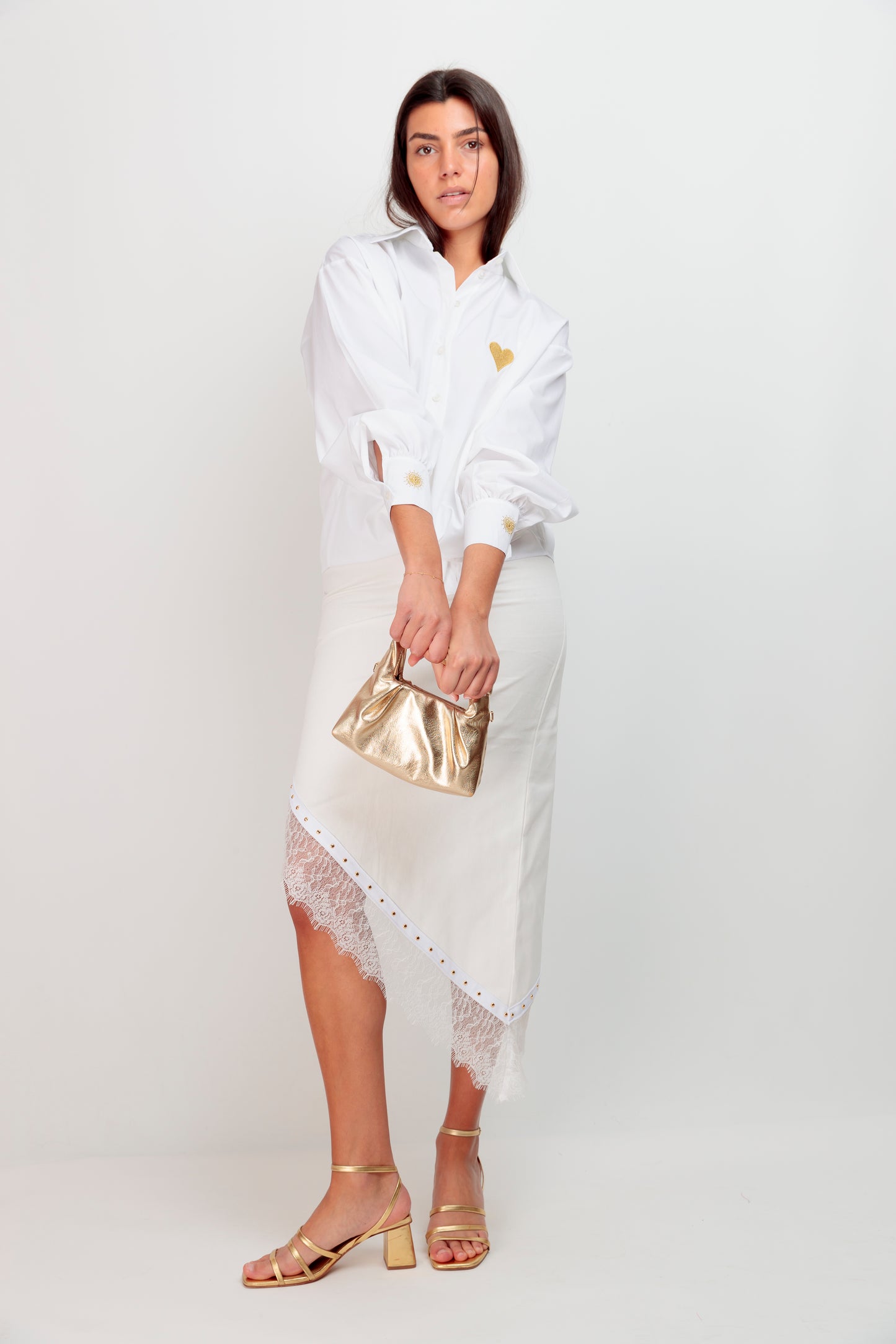Chemise brodée Romance
