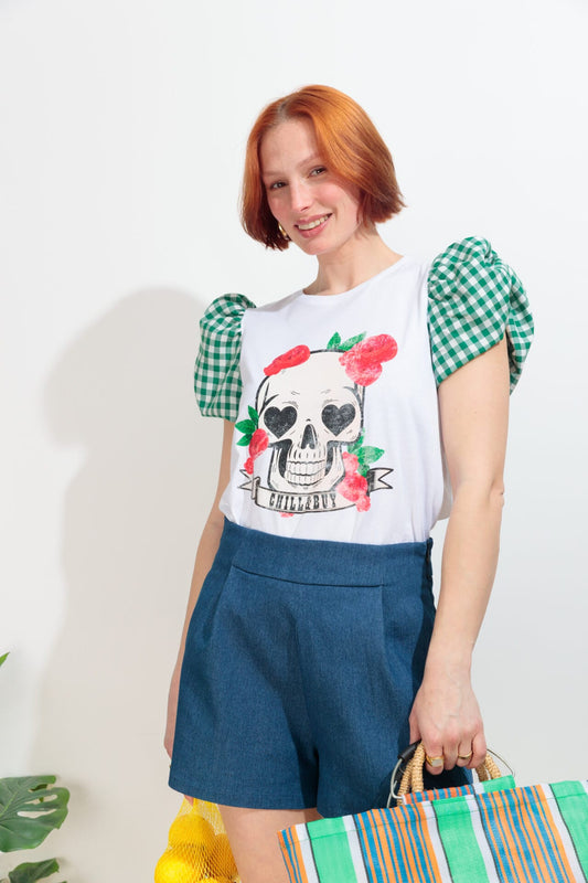 Camiseta Blow Skull Verde
