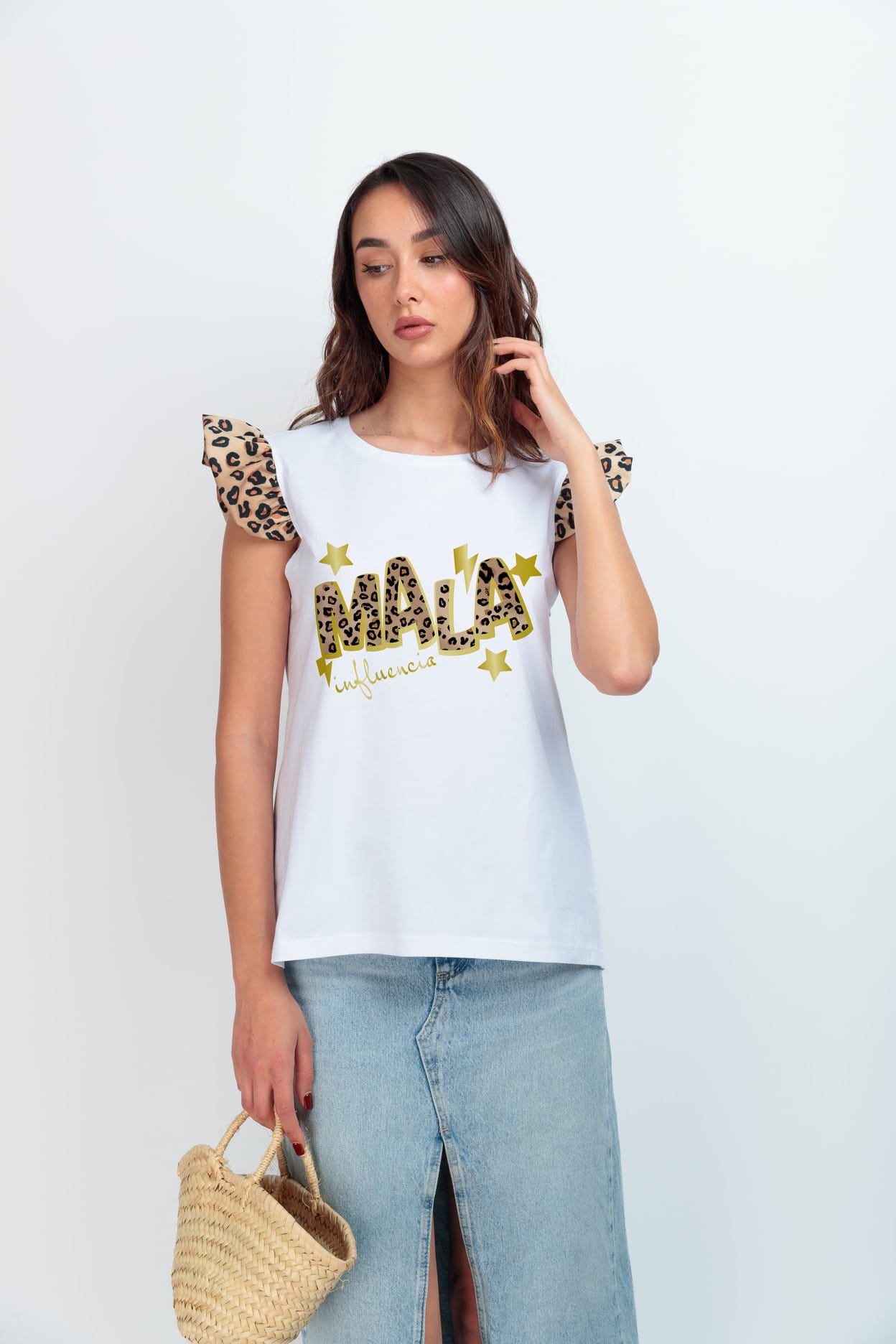 CAMISETA MINI VOLANTE MALA I LEOPARD