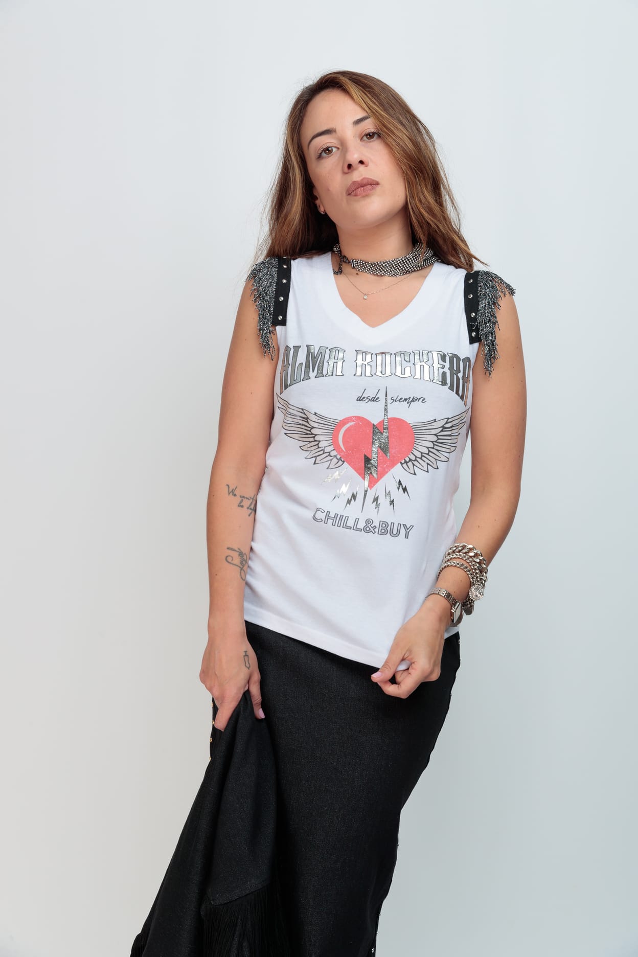 CAMISETA PICO FLECOSTACHAS ALAS FESTIVAL