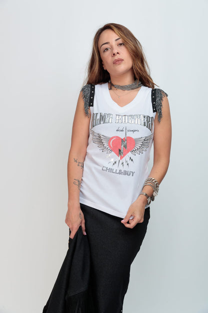 CAMISETA PICO FLECOSTACHAS ALAS FESTIVAL