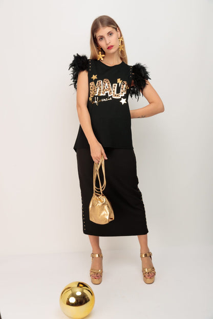 CAMISETA PLUMASTACHAS MALA I LEOPARD
