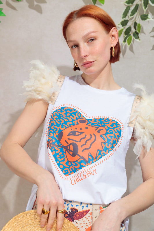Camiseta Plumas Tigre Savanna