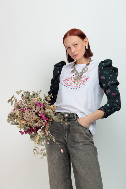 CAMISETA ROMANCE DESEO BOCA MIX