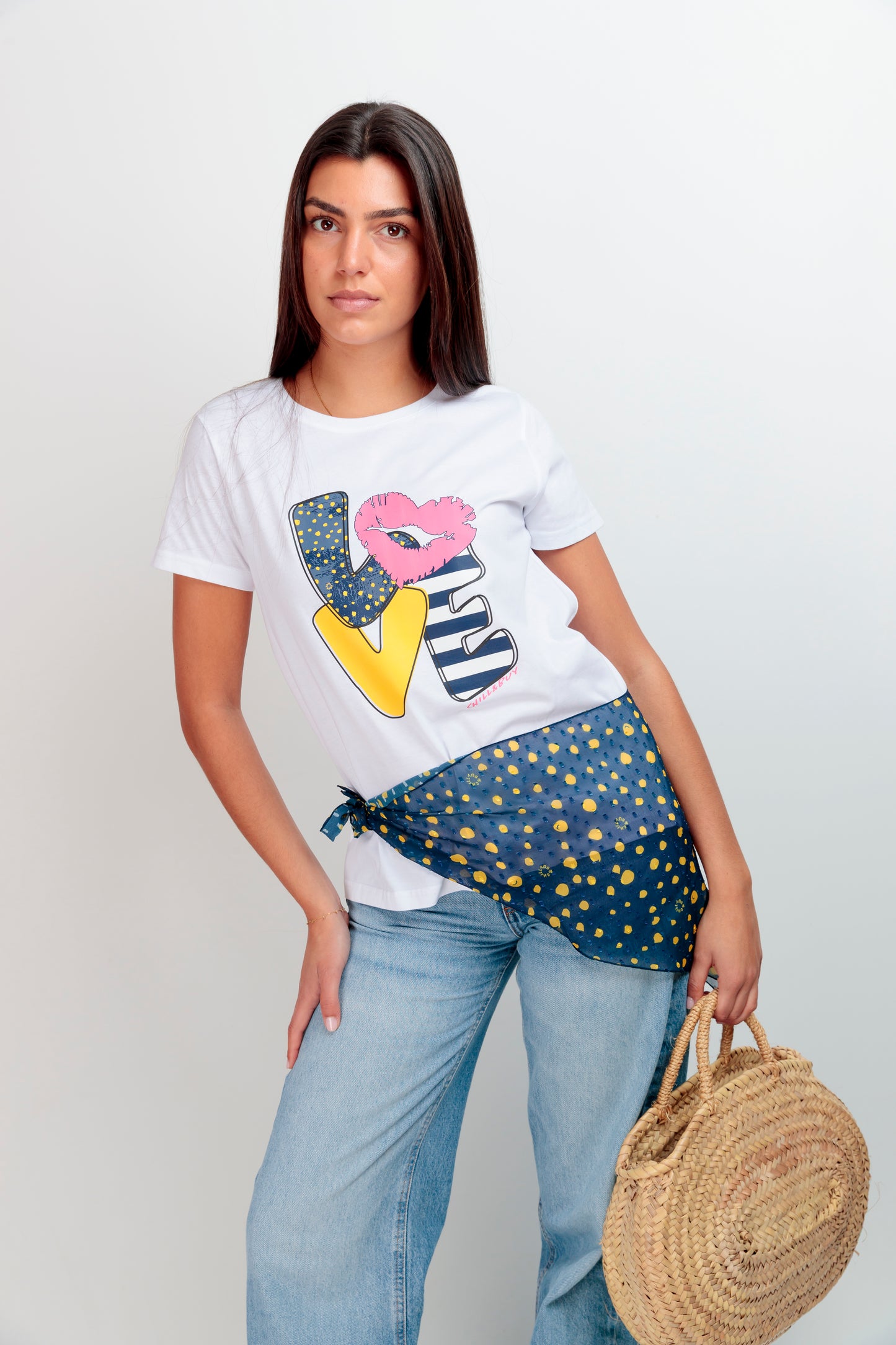 T-shirt basique Love Pois