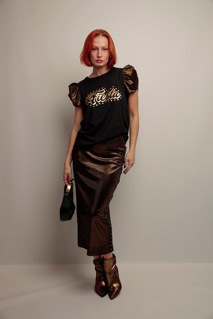 Camiseta Blow Fiesta Dorado