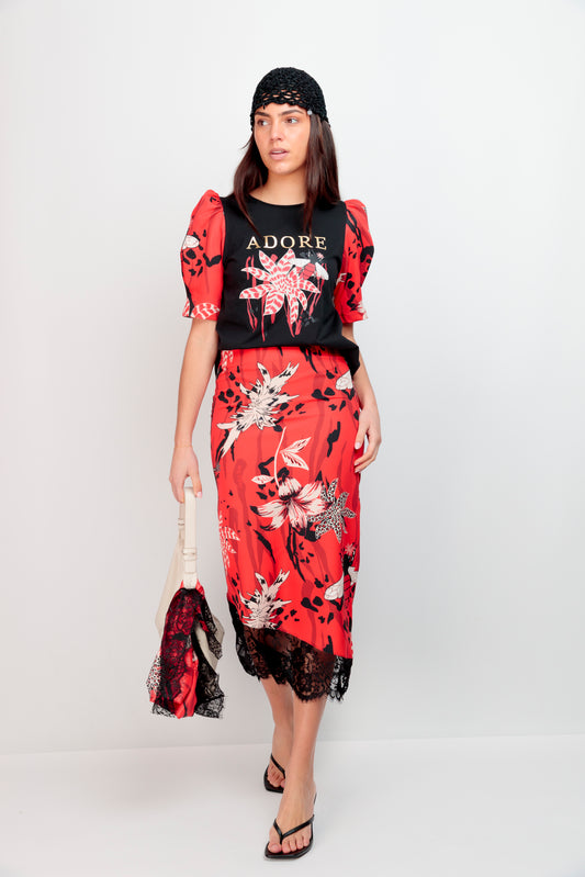 Adore Flower Clip T-Shirt