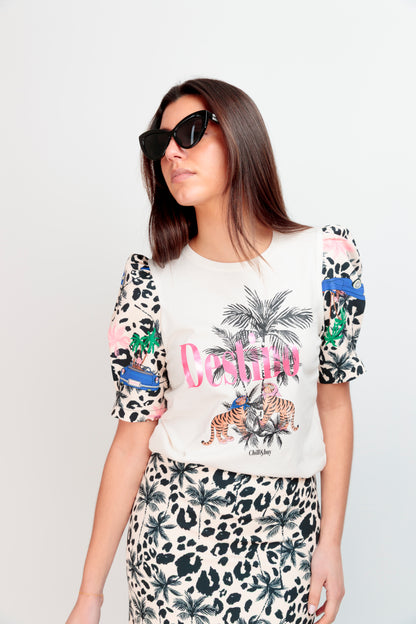 T-shirt Clip Palm Tiger