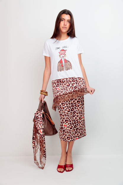 T-shirt combiné cerise Chll
