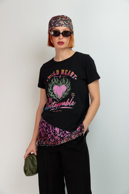 Camiseta Contraste Llamas Fortuna
