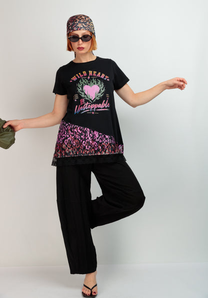 Camiseta Contraste Llamas Fortuna