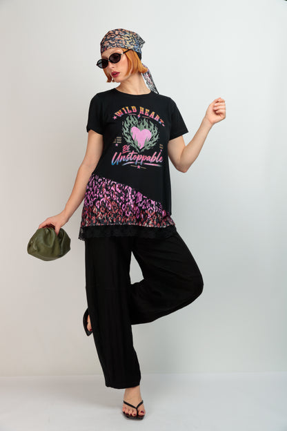 Camiseta Contraste Llamas Fortuna