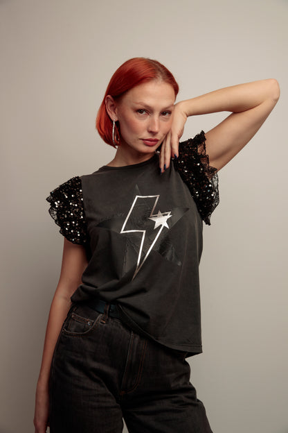 Camiseta Dua Rayo Tiger Negro