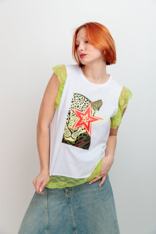 Camiseta Encaje Leo Star
