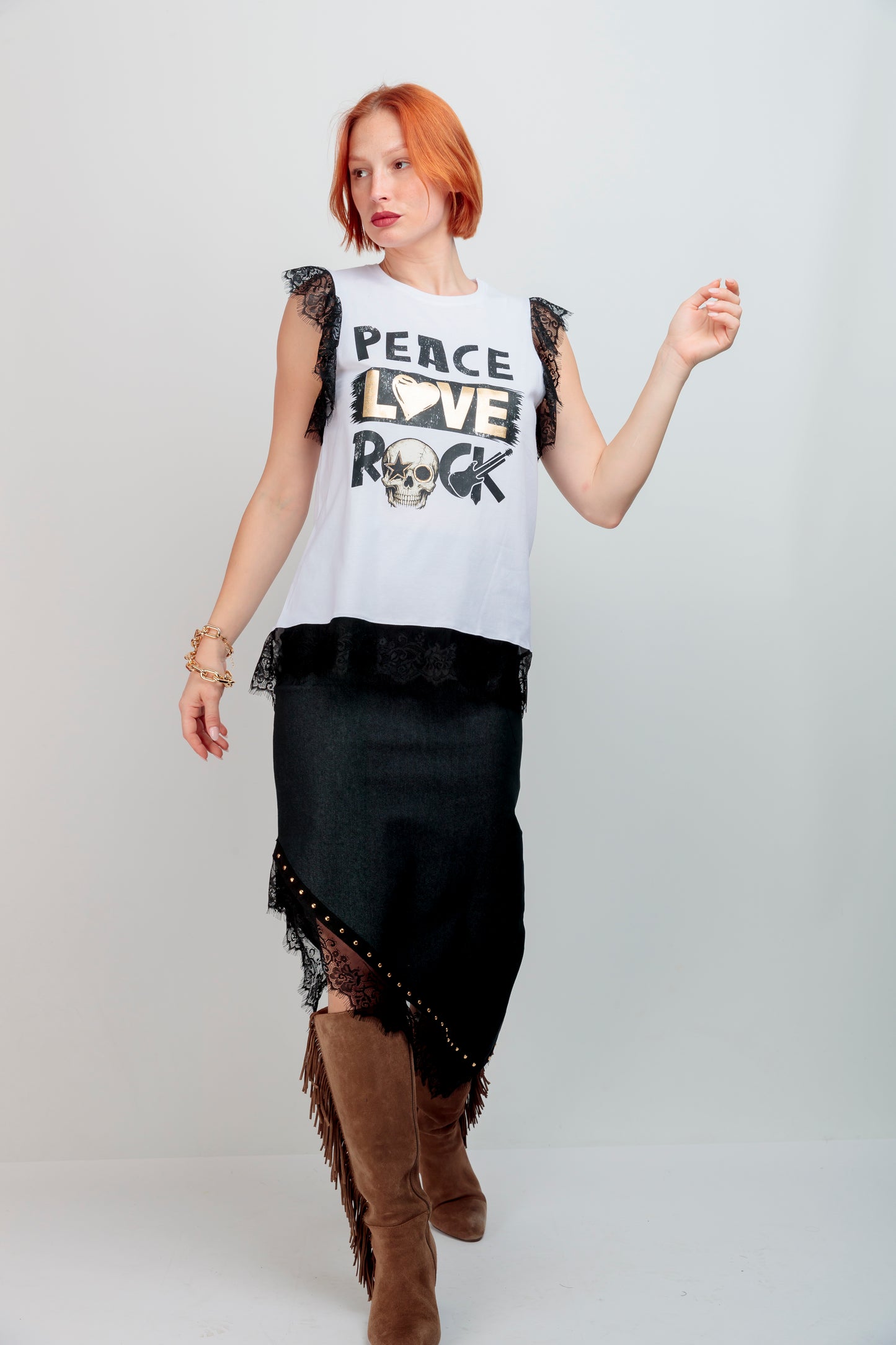 Camiseta Encaje Peace