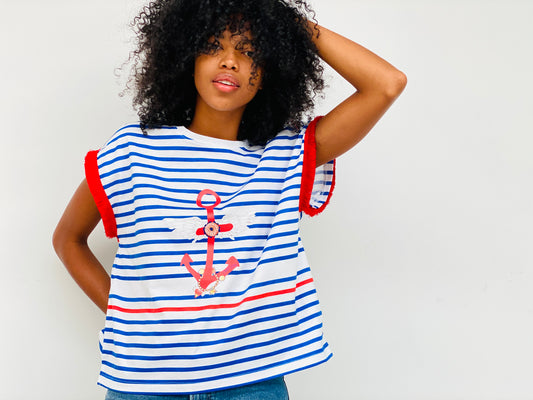 T-shirt à franges Anchor Vibes