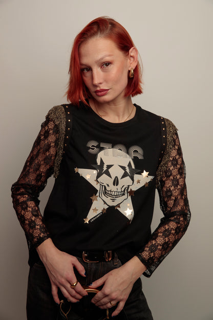 Camiseta Flecos Skull Fiesta