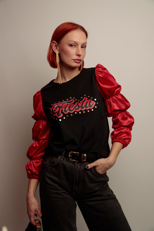 Camiseta Frunces Fiesta Dorado