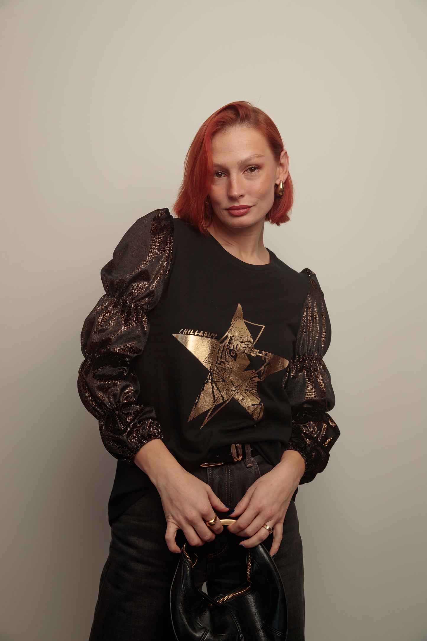 Camiseta Frunces Negro Rayo Tiger