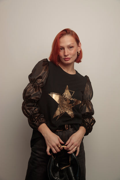 Camiseta Frunces Negro Rayo Tiger