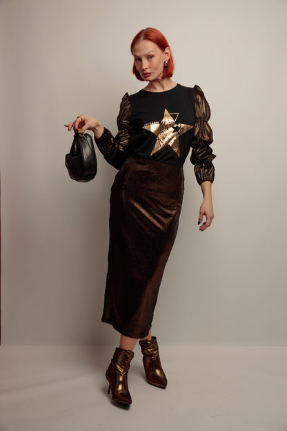 Camiseta Frunces Negro Rayo Tiger