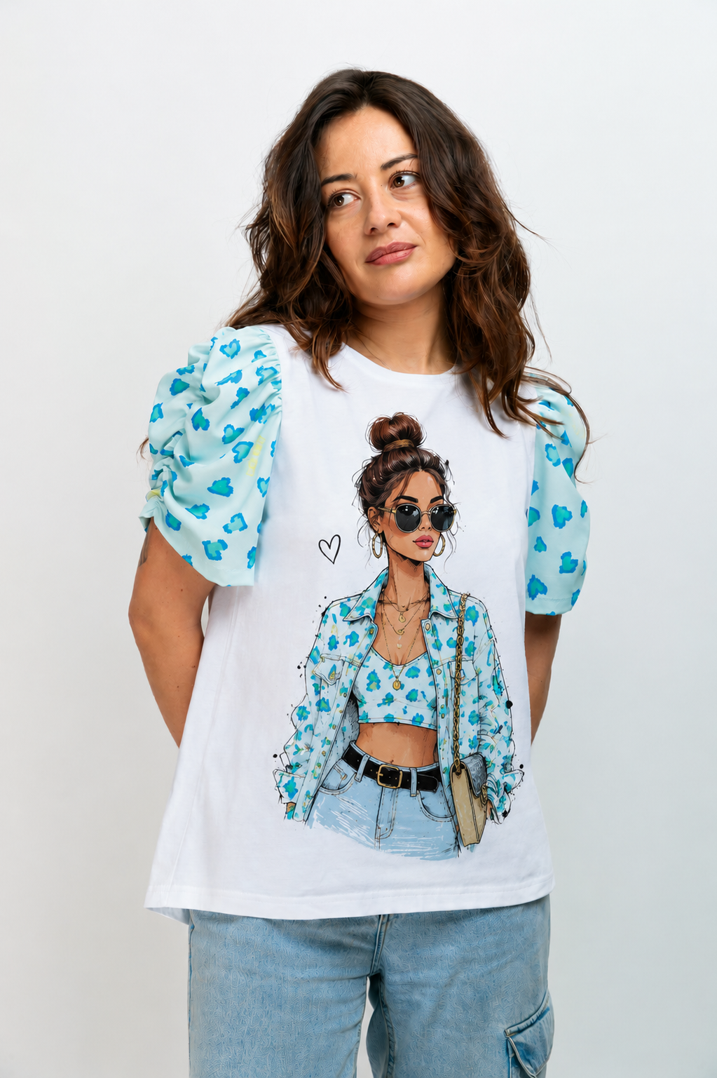 Camiseta Fruncida Chica Cuore