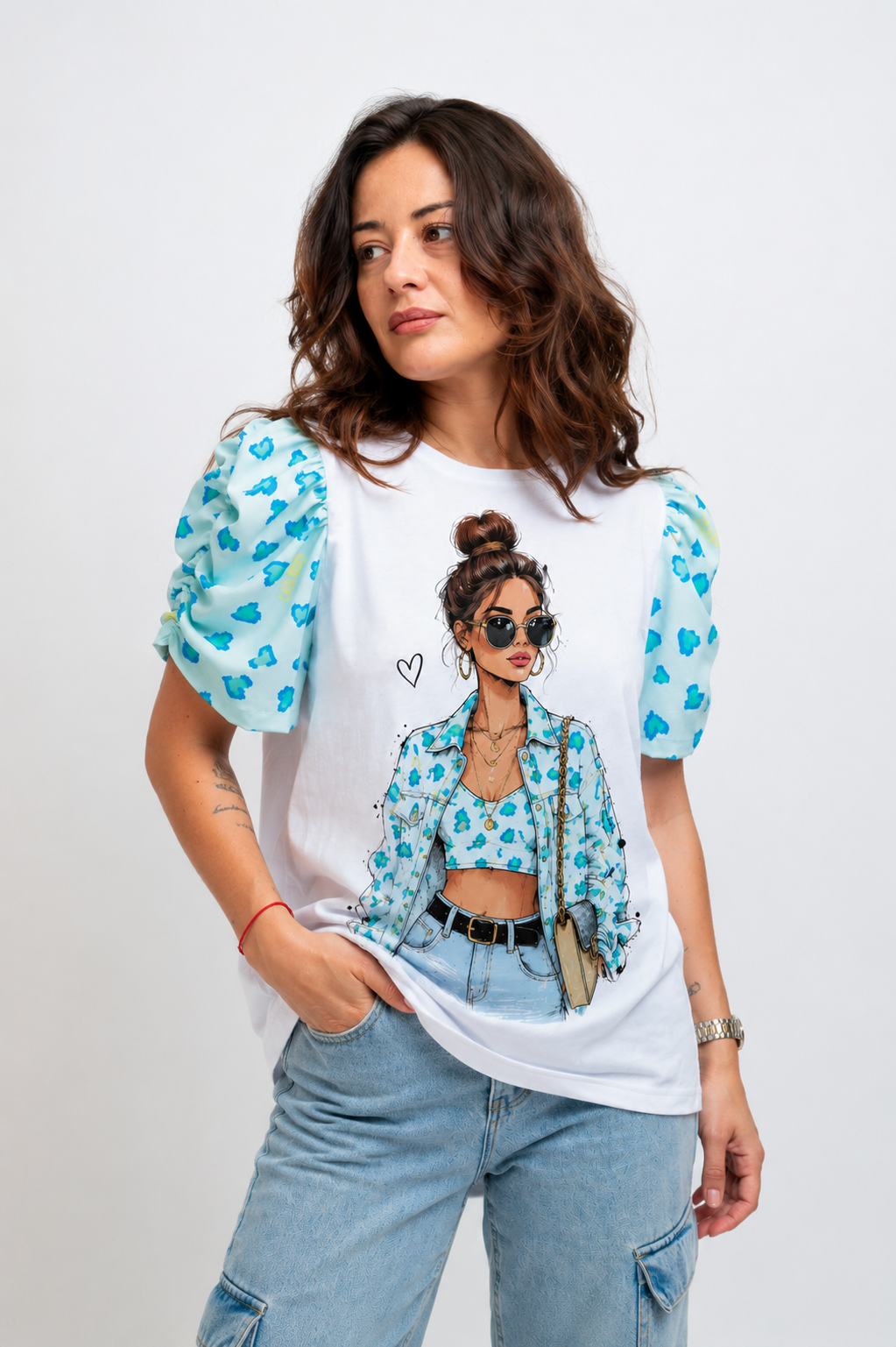 Camiseta Fruncida Chica Cuore