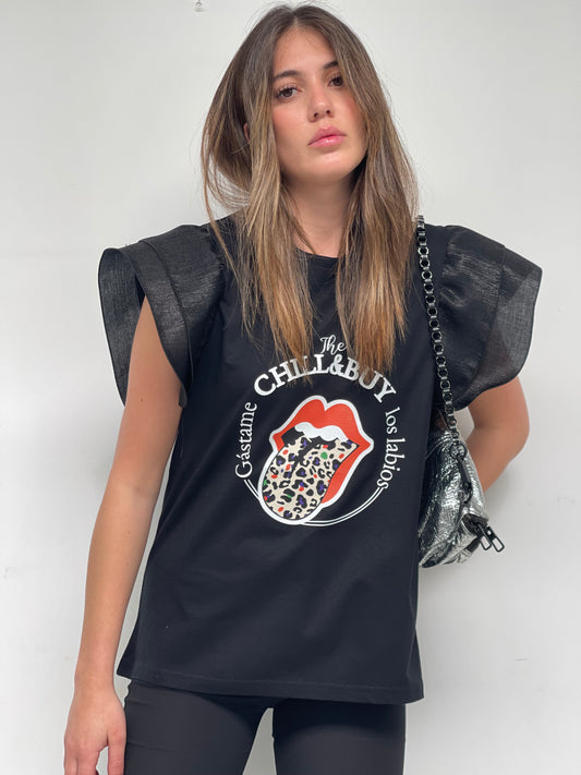 Camiseta Keira Lengua Print Fly