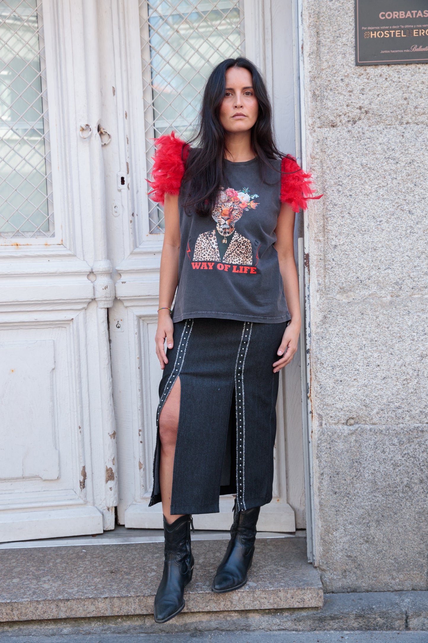 Camiseta Plumas Tigre FLores