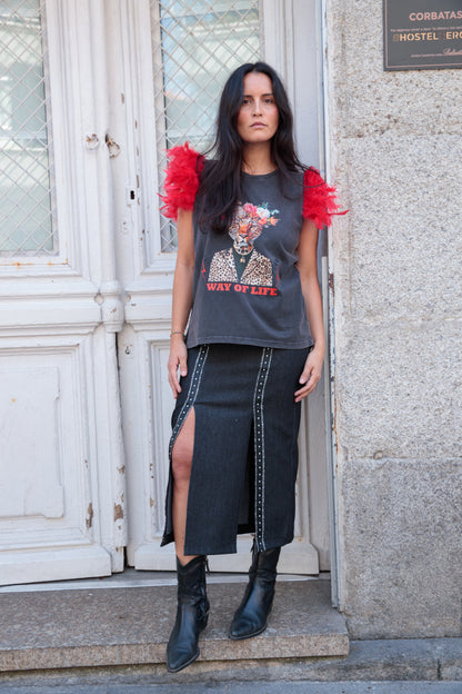 Camiseta Plumas Tigre FLores