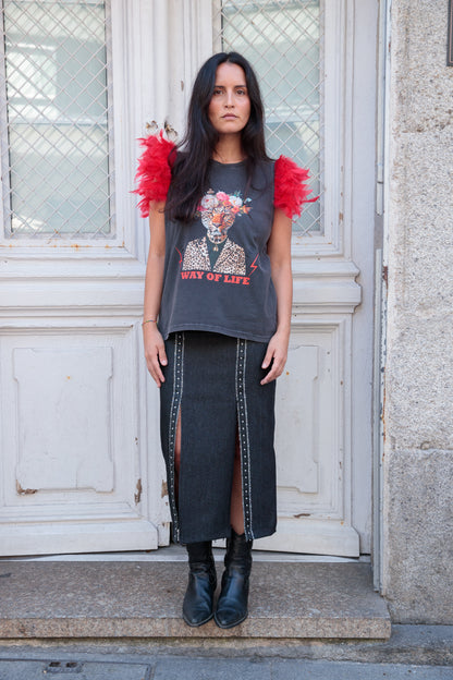 Camiseta Plumas Tigre FLores