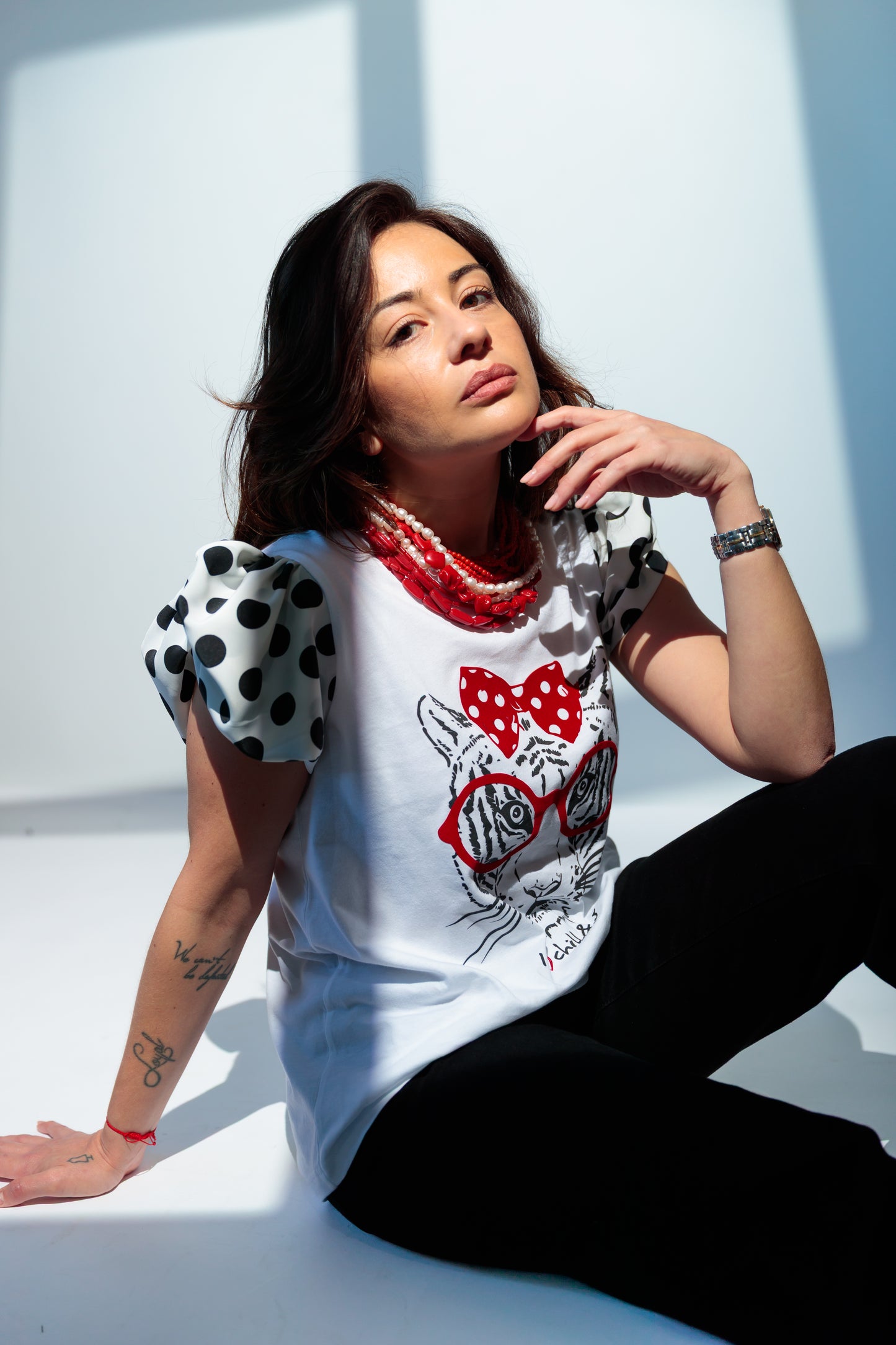 Camiseta Blanca Lunares Tigre