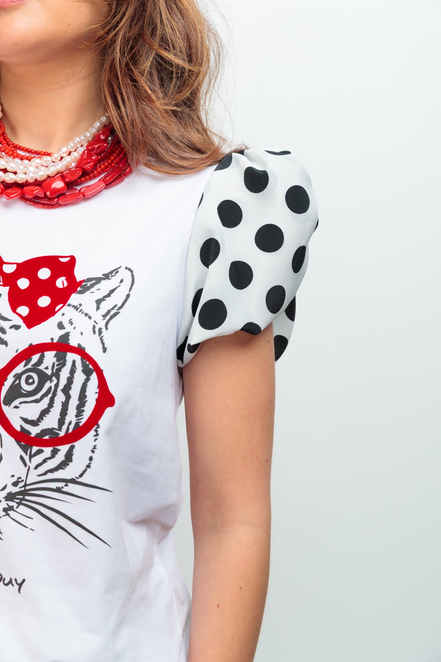 Camiseta Blanca Lunares Tigre