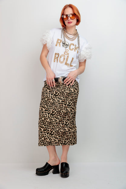 Camiseta Tul Rock Skull Print
