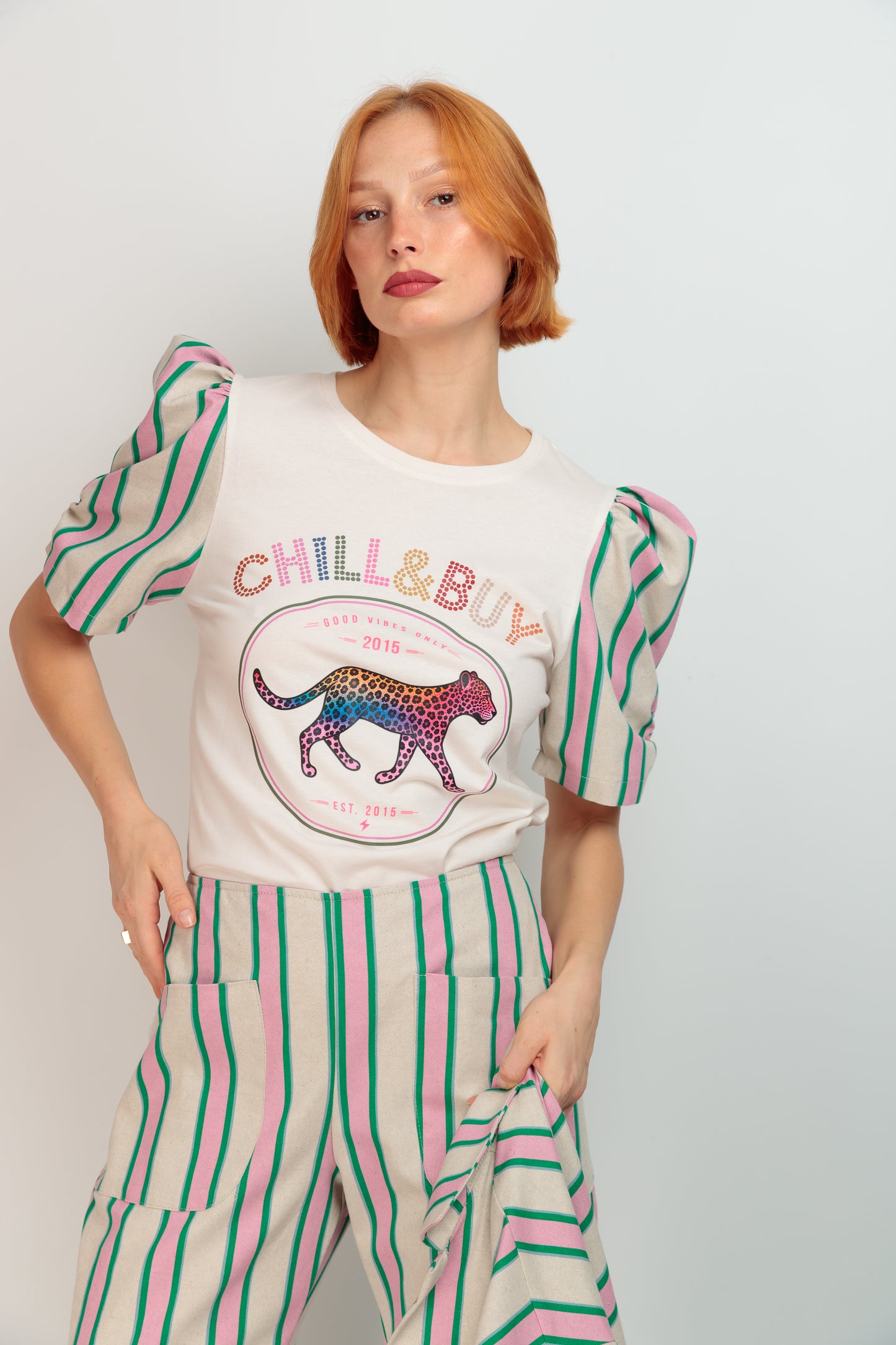 Gathered T-Shirt Panther Fortuna