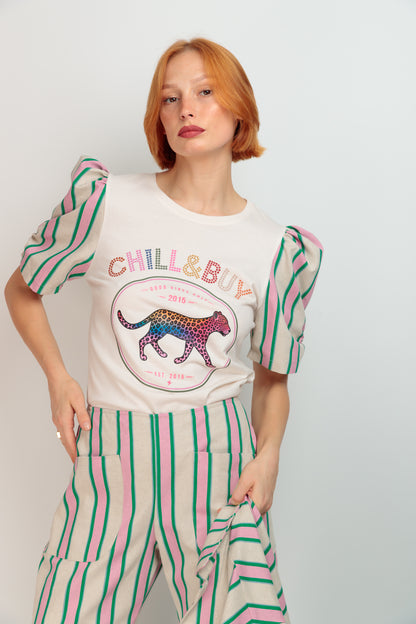 Gathered T-Shirt Panther Fortuna