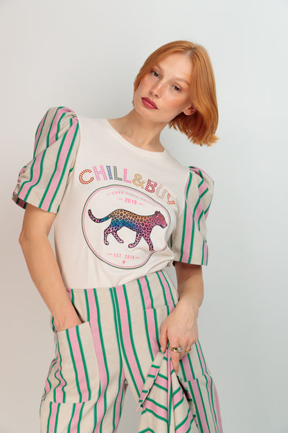 Gathered T-Shirt Panther Fortuna