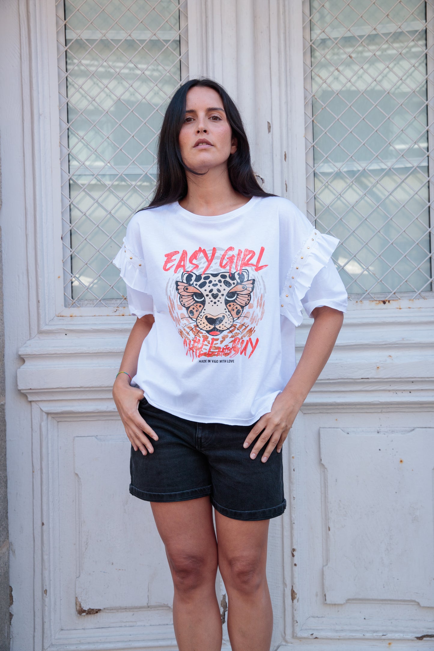 T-shirt à volants Tiger Lover